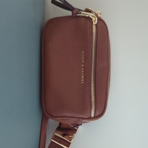 Poppy & Peonies Tan Belt Bag